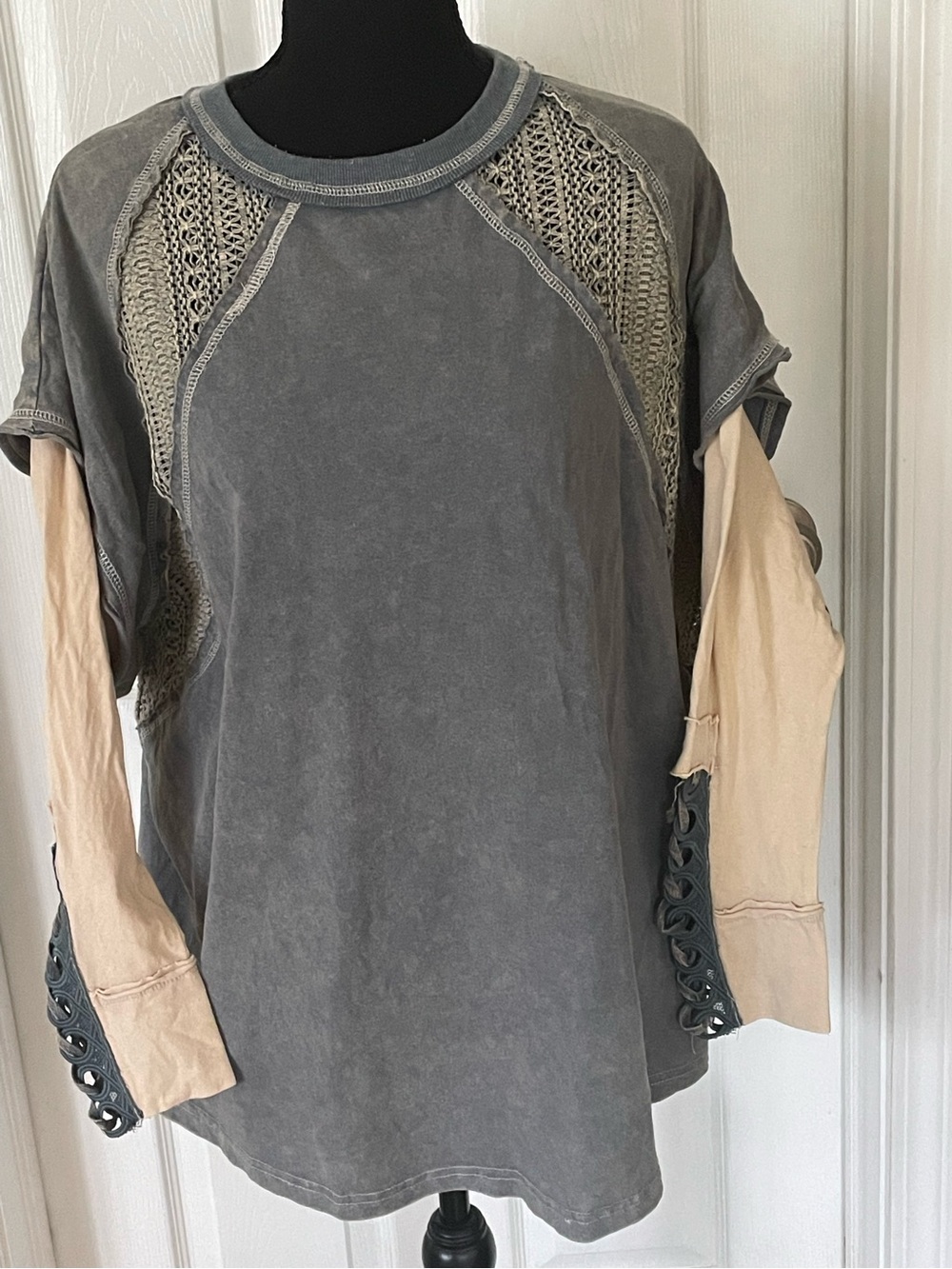 Gimmicks Washed Green Layered Sleeve To